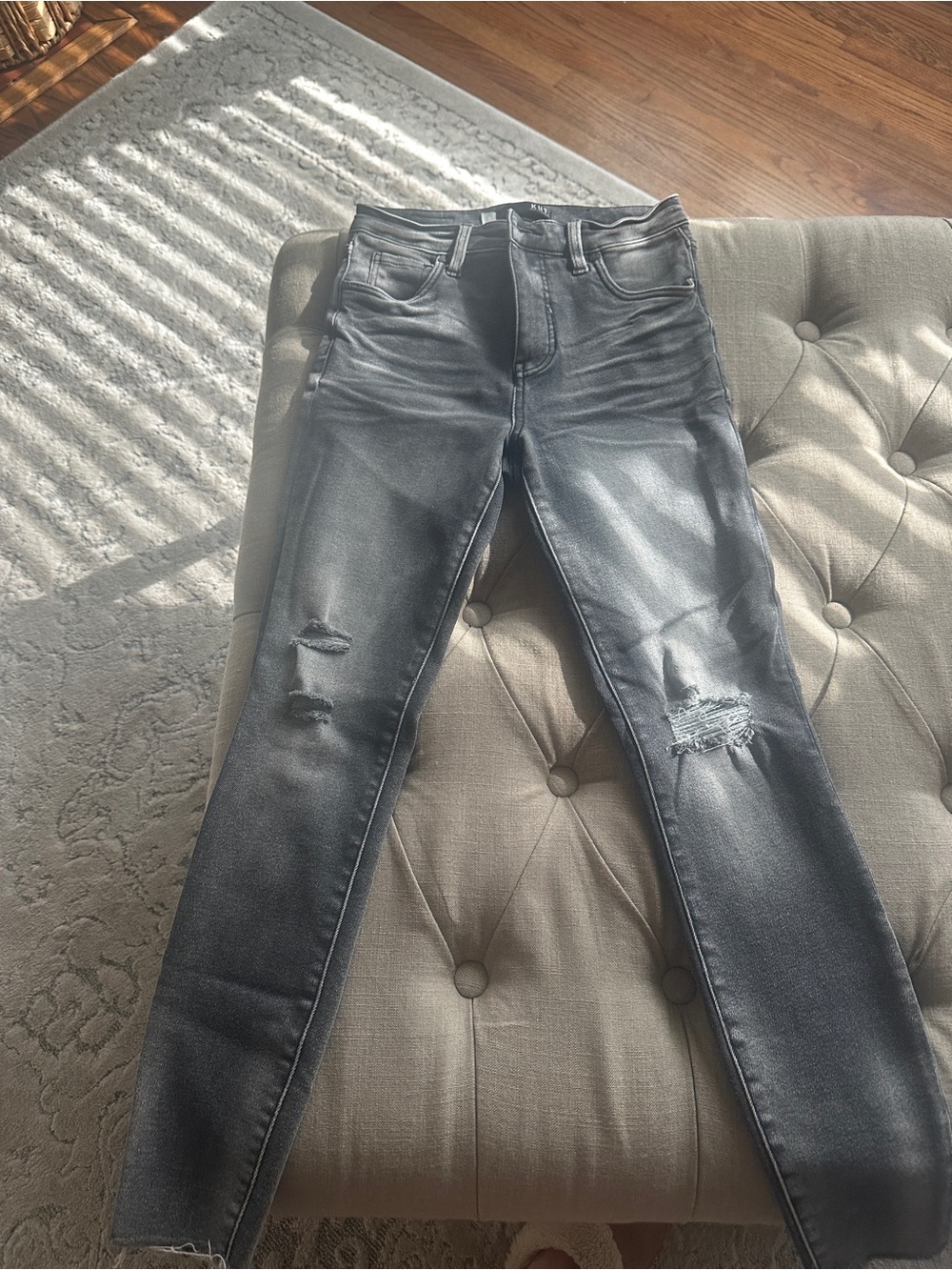 Kut from the Kloth Black Distressed Skinny Jeans